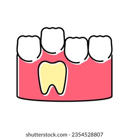 baby and molar teeth color icon vector. baby and molar teeth sign. isolated symbol illustration