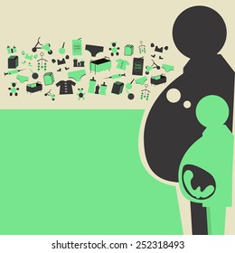 baby and mom background