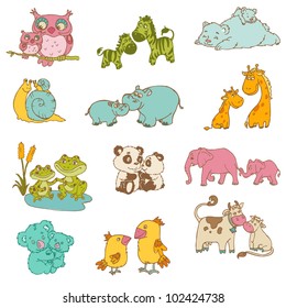 Mommy Baby Cartoon Animals Hd Stock Images Shutterstock