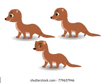 Baby Mongoose Brown Character Vector Stock Vector Royalty Free