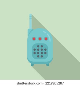 Baby Monitor Care Icon Flat Vector. Radio Toy. Neonatal Nanny