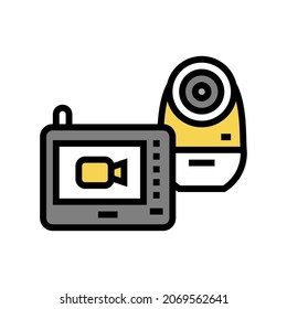 baby monitor color icon vector. baby monitor sign. isolated symbol illustration