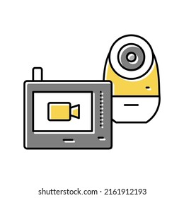 baby monitor color icon vector. baby monitor sign. isolated symbol illustration