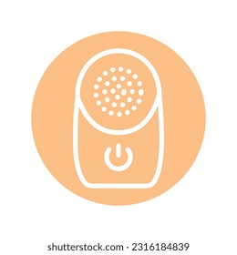 Baby monitor color line icon. Isolated vector element. Outline pictogram for web page, mobile app, promo