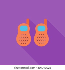 Baby monitor icon. Flat vector related icon with long shadow for web and mobile applications. It can be used as - logo, pictogram, icon, infographic element. Vector Illustration.