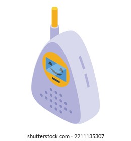 Baby monitor icon isometric vector. Babyphone radio. Intercom care