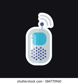 baby monitor icon, sticker. vector illustration