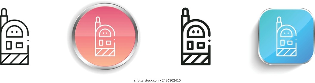 baby monitor icon. Thin Linear, Regular and Button Style Design Isolated On White Background