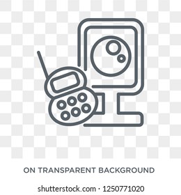 baby monitor icon. Trendy flat vector baby monitor icon on transparent background from Electronic devices collection. High quality filled baby monitor symbol use for web and mobile