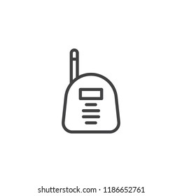 Baby Monitor outline icon. linear style sign for mobile concept and web design. Walkie Talkie simple line vector icon. Symbol, logo illustration. Pixel perfect vector graphics