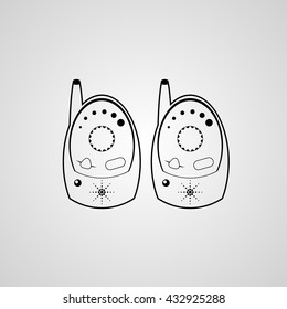 Baby monitor sign icon. Vector. Solid black