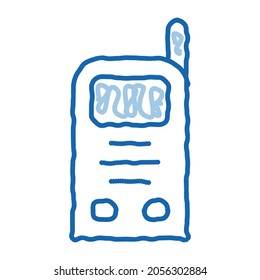 Baby Monitor sketch icon vector. Hand drawn blue doodle line art Baby Monitor sign. isolated symbol illustration