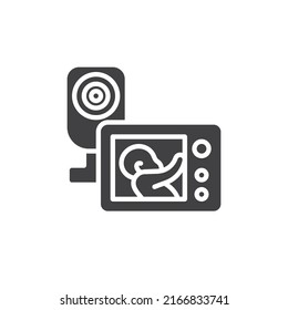 Baby monitor vector icon. filled flat sign for mobile concept and web design. Baby monitoring system glyph icon. Symbol, logo illustration. Vector graphics