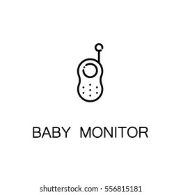 Baby monitorflat flat icon. Single high quality outline symbol for web design or mobile app. Baby monitorflat thin line sign for design logo, visit card, etc. Baby monitorflat outline pictogram