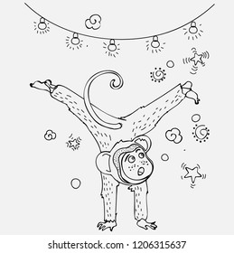 baby in a monkey costume