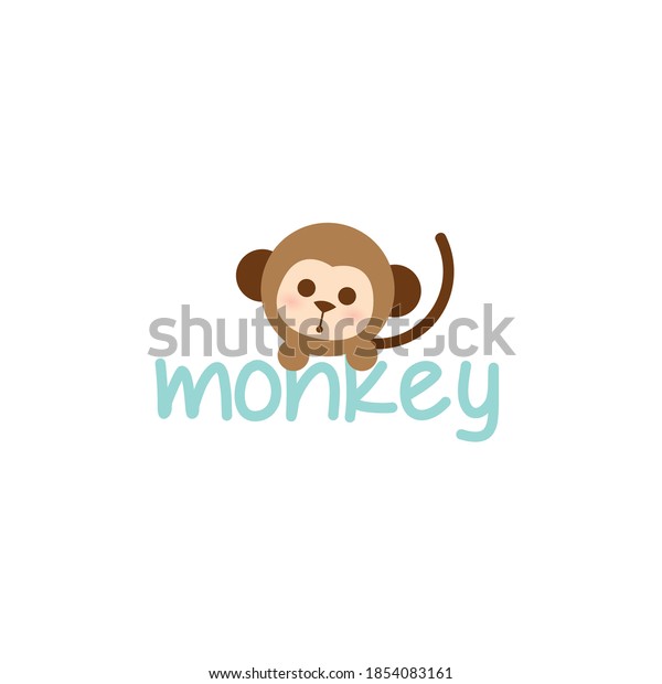 Baby Monkey Logo Editable Vector Stock Vector (Royalty Free) 1854083161 ...