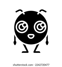 baby monster alien glyph icon vector. baby monster alien sign. isolated symbol illustration