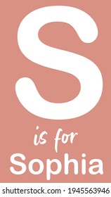 Baby Name Poster. Sophia. Baby announcement. Infant Room. 