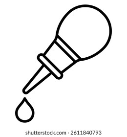 baby nasal aspirator icon Simple outline vector logo