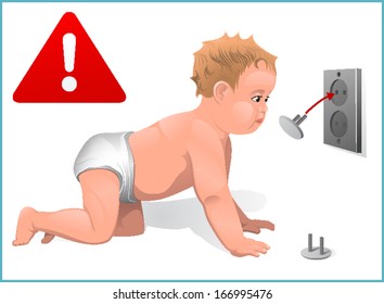 Baby Near the Socket