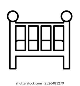 baby nest bed. Baby care outline icon.