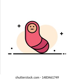 Baby, Newborn, Newborn Business Logo Template. Flat Color