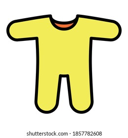 Baby newborn clothes icon. Outline baby newborn clothes vector icon for web design isolated on white background