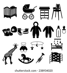 Baby and newborn icon set