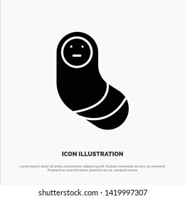 Baby, Newborn, Newborn Solid Black Glyph Icon