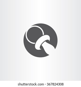 baby nipple black circle vector icon logo