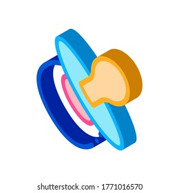 Baby Nipple Icon Vector. Isometric Baby Nipple sign. color isolated symbol illustration