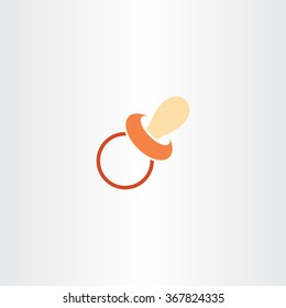 baby nipple logo vector icon design
