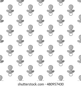 Baby nipple seamless pattern on white background. Toy design vector illustration