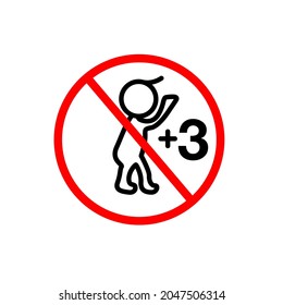 baby not allowed sign logo icon, vector illustration