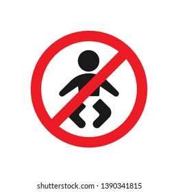 baby not allowed sign vector image