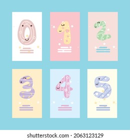 baby numbers decoration banners set