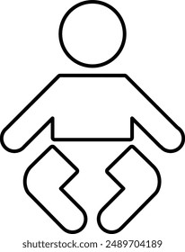 Baby Nursery flat black vector icon.