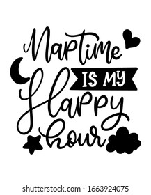 Baby nursery wall art print quote lettering vector 