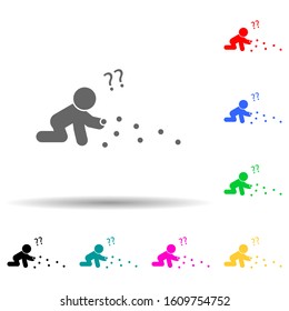 Baby, object multi color style icon. Simple glyph, flat vector of baby icons for ui and ux, website or mobile application
