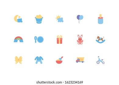 baby objects and toys icon set design, Child newborn childhood innocence and little theme Vector illustration