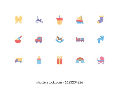 baby objects and toys icon set design, Child newborn childhood innocence and little theme Vector illustration