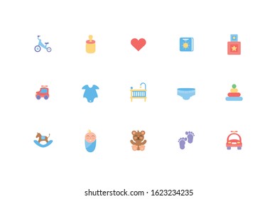 baby objects and toys icon set design, Child newborn childhood innocence and little theme Vector illustration