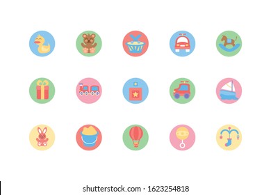 baby objects and toys icon set design, Child newborn childhood innocence and little theme Vector illustration