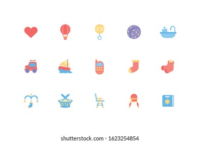 baby objects and toys icon set design, Child newborn childhood innocence and little theme Vector illustration