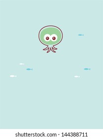 baby octopus card