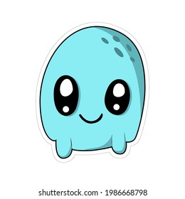 Baby Octopus Streetwear and Edgy Logos, in Sky Blue, New Style, Commercial Use