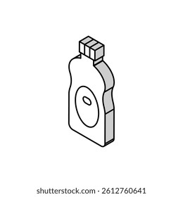 baby oil natural cosmetic isometric icon vector. baby oil natural cosmetic sign. isolated symbol illustration