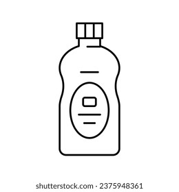 baby oil natural cosmetic line icon vector. baby oil natural cosmetic sign. isolated contour symbol black illustration