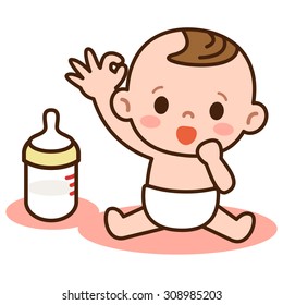 Baby Ok Sign Stock Vector (Royalty Free) 308985203 | Shutterstock