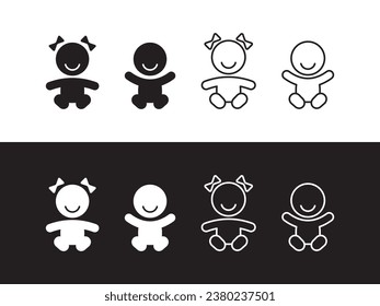 Baby on board conceptual badges. Child safety sticker warning emblem. Vector scalable graphics